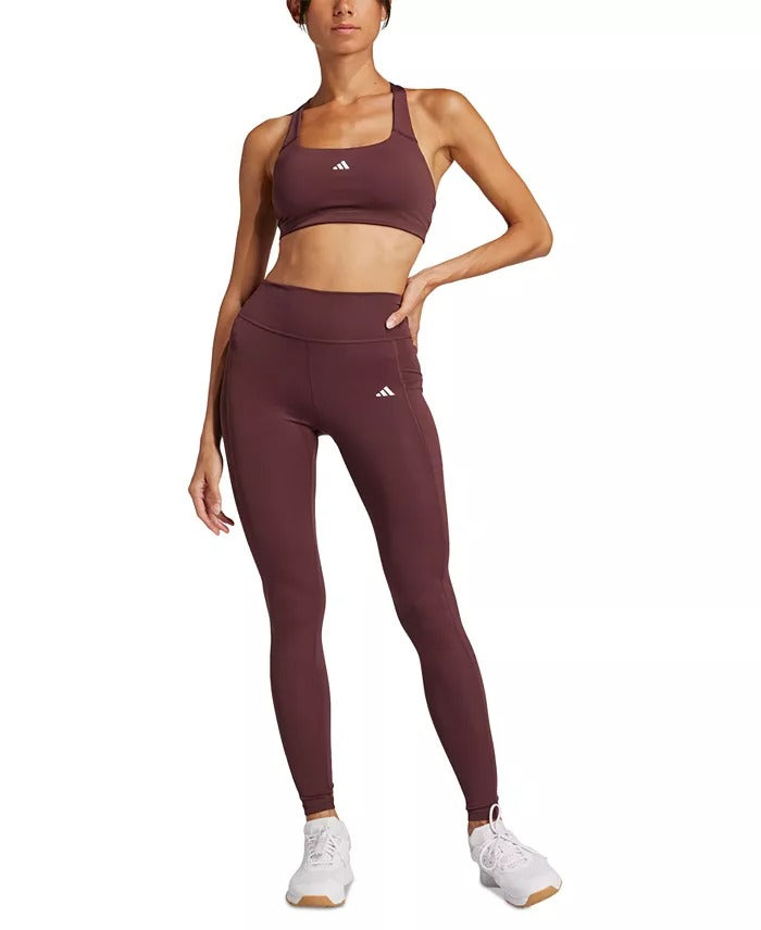 brand-logo adidas women loungewear essentials 3-stripes leggings