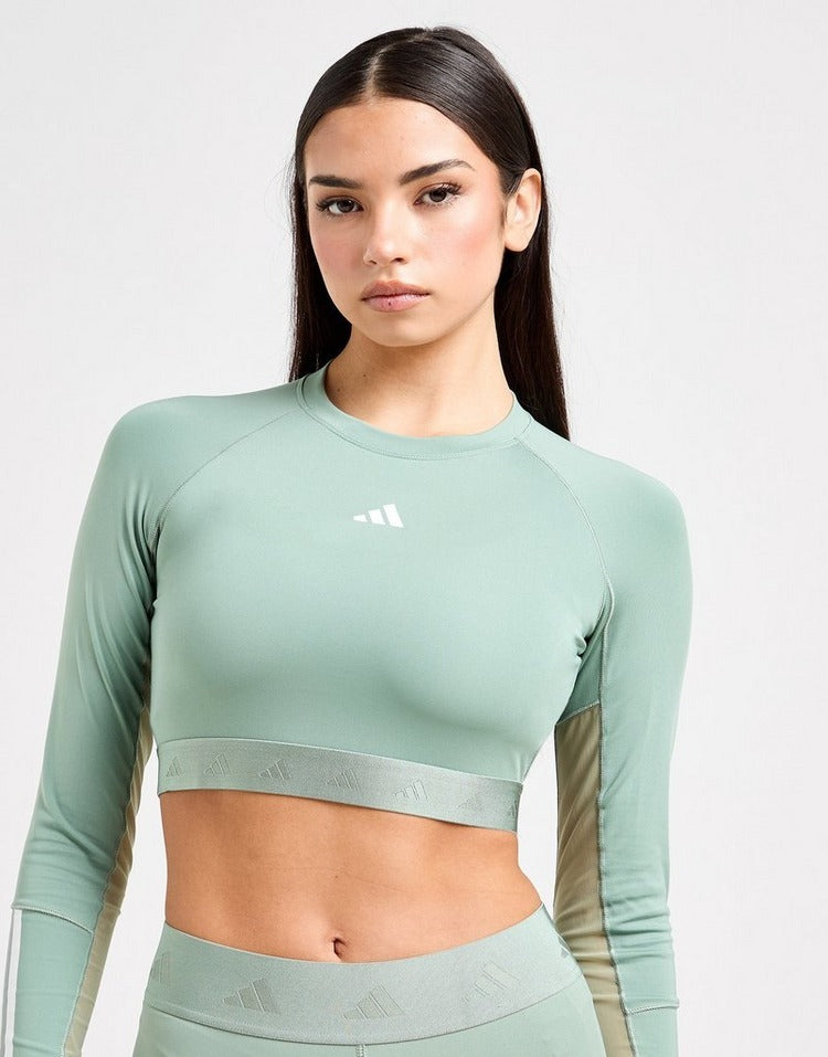 adidas Hyperglam Cropped Long Sleeve Top