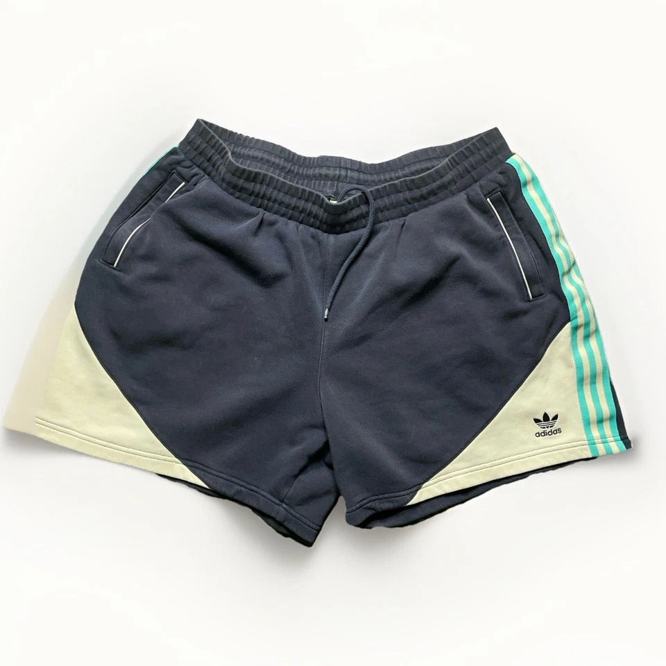 adidas Originals Men's Superstar Fleece Shorts, Navy/ Wonder White 2XL