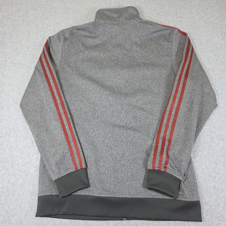 Adidas 3 Stripes Tricot Tracksuit Men's Size Medium Gray Jacket & Pants Set