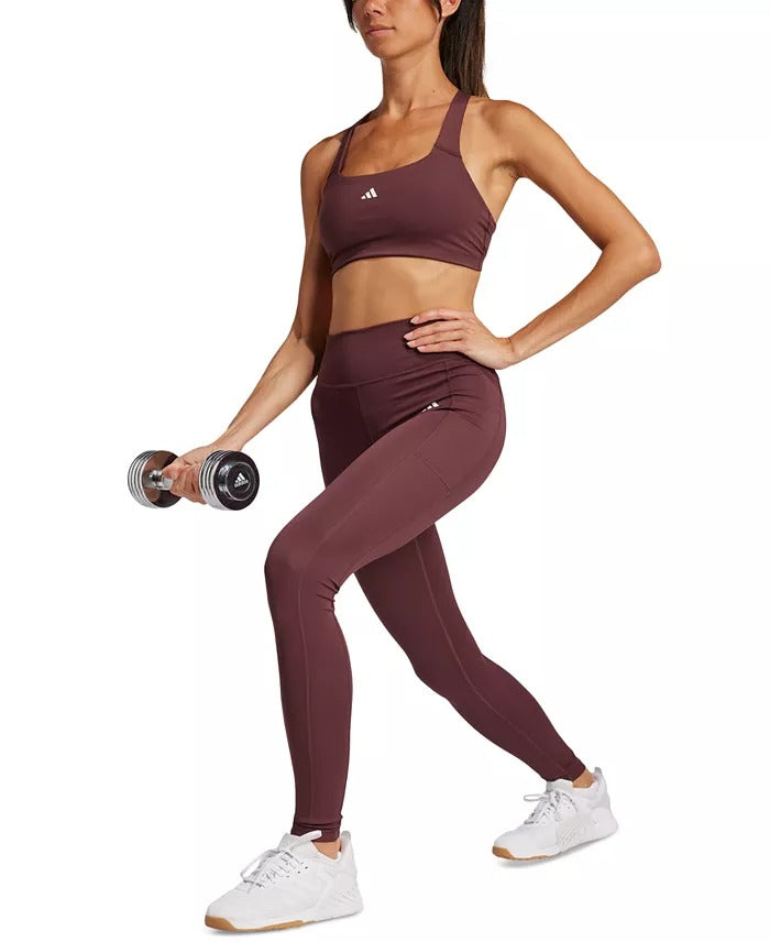 brand-logo adidas women loungewear essentials 3-stripes leggings