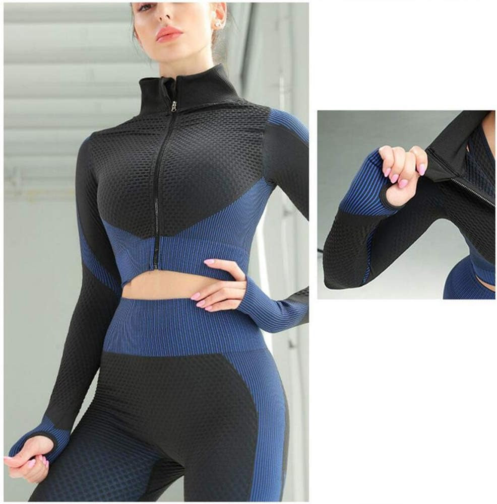 Veriliss 3 Piece Seamless Yoga Set for Women | Workout Outfits with Sports Bra, Crop Top, and Leggings | Gym, Running, Sports Wear