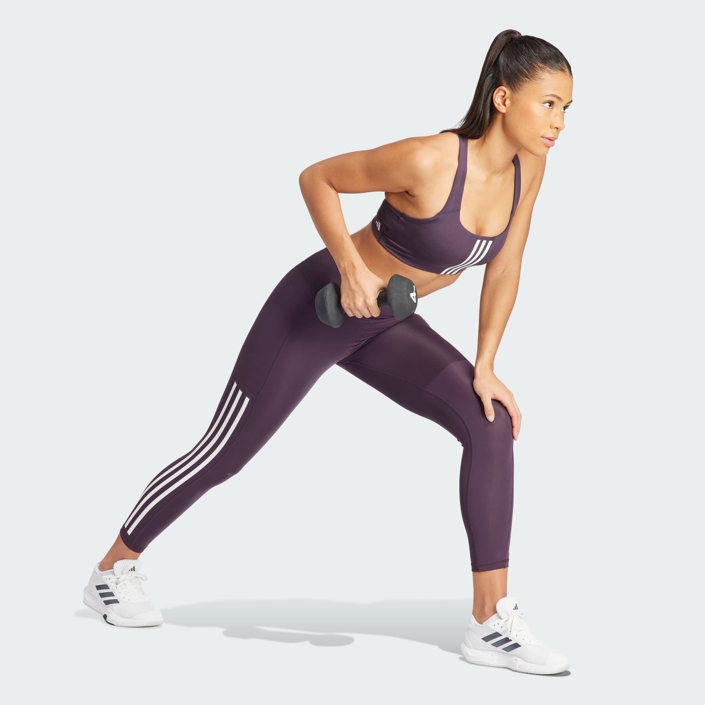 Optime 3-Stripes Full-Length Leggings