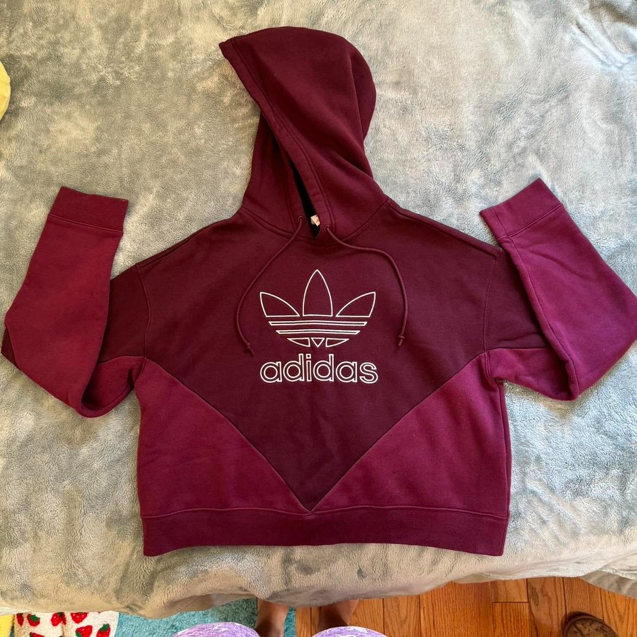 Adidas Women's Burgundy Hoodie
