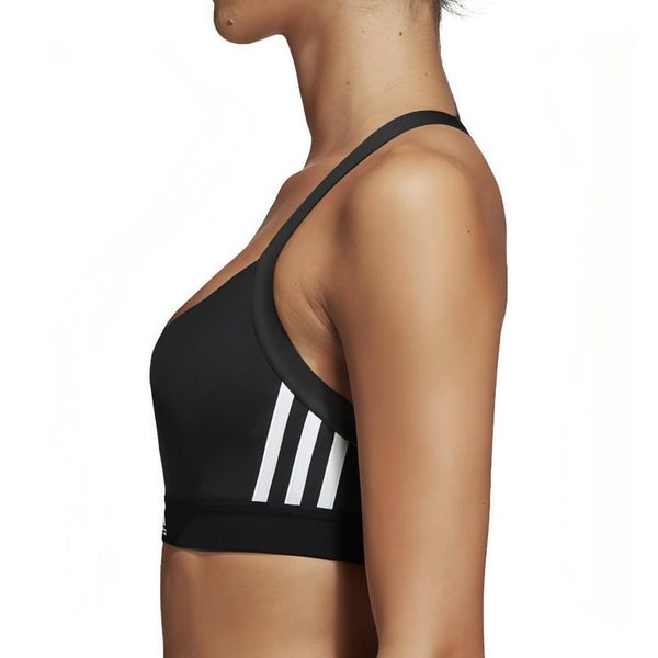 adidas  All Me 3 Stripes Womens Sports Bra - Black