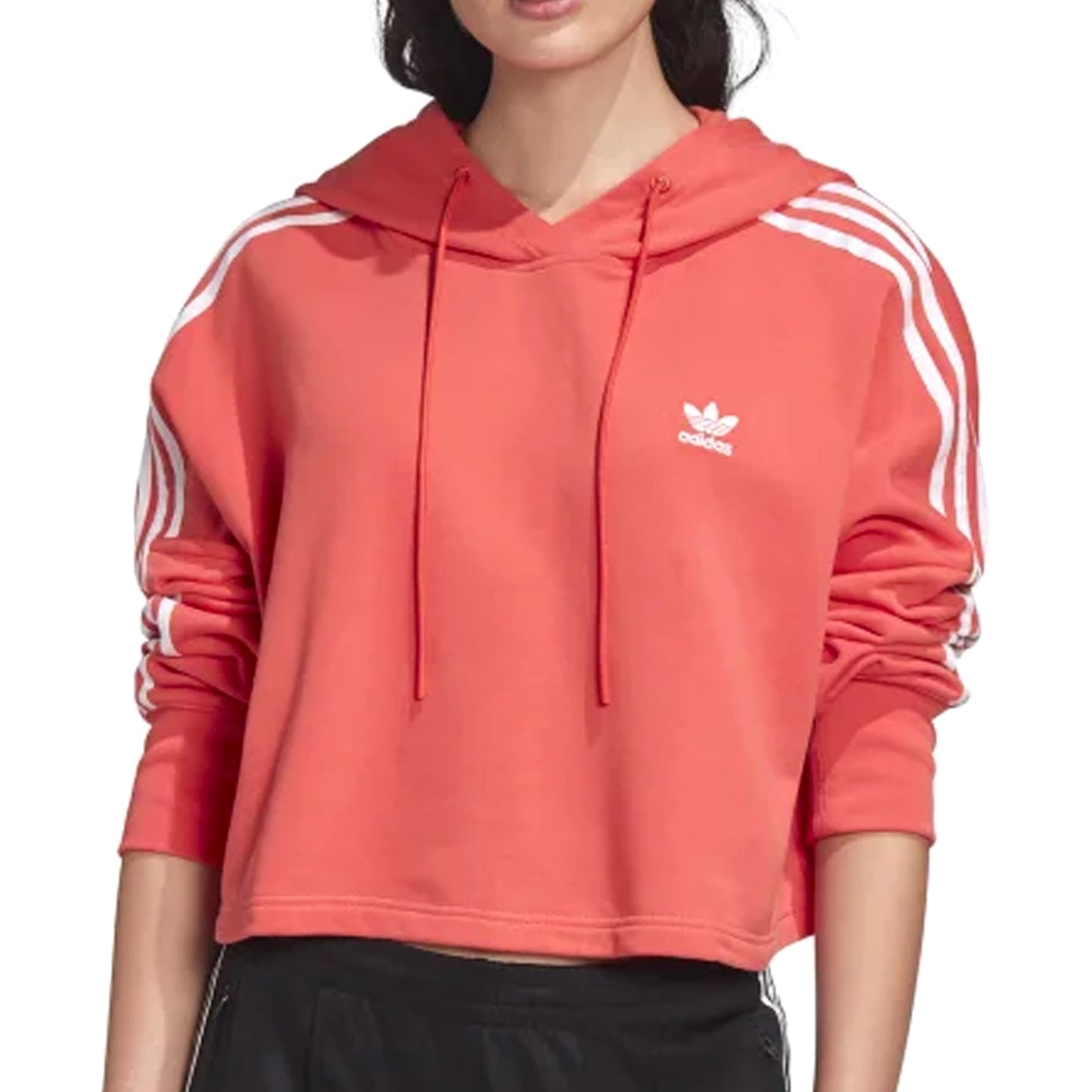 Adidas Originals Womens Cropped Hoodie - Peach