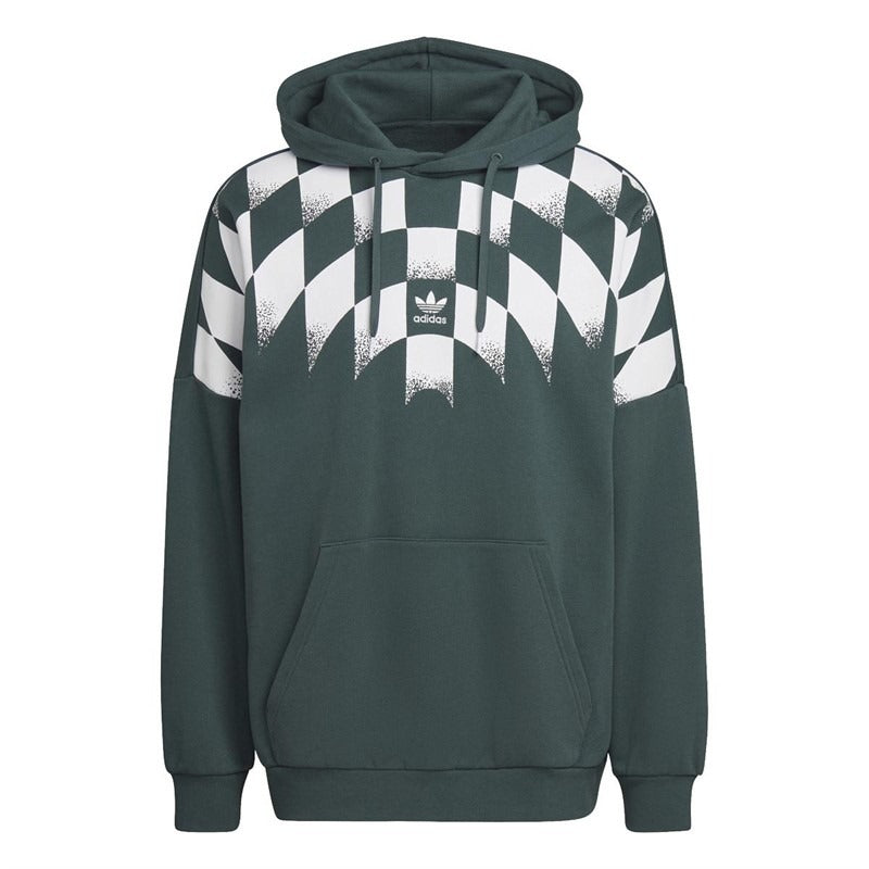 didas Originals Mens Rekive Fb Graphic Hoodie Mineral Green