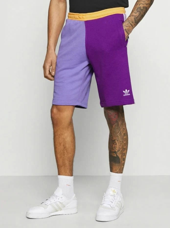 NEW MEN'S ADIDAS ORIGINALS BLOCKED 3 STRIPES TREFOIL SHORTS ~SIZE XL #GR9747