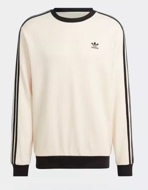adidas Originals Mens M Waffle Crew Neck Set TrackSuit (Top & Pant) Wonder White