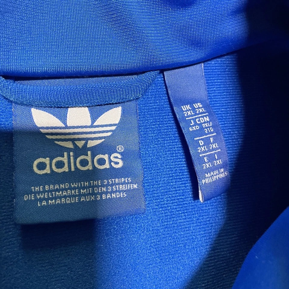 Adidas Tracksuit Jacket Pants Blue Trefoil 3 Stripe Classic Men 2XL Retro 2010s